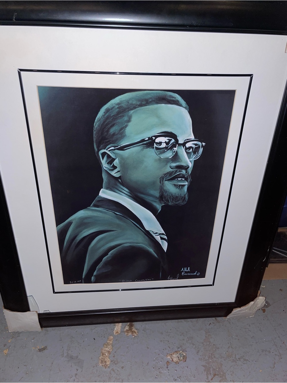 Framed Malcom X  Portrait Print - Home Art /